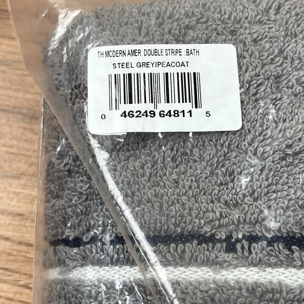 Tommy Hilfiger Modern American Bath Towel, Steel Grey 30